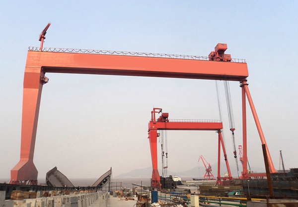江西抚州300吨造船门机大车运行同步控制性能